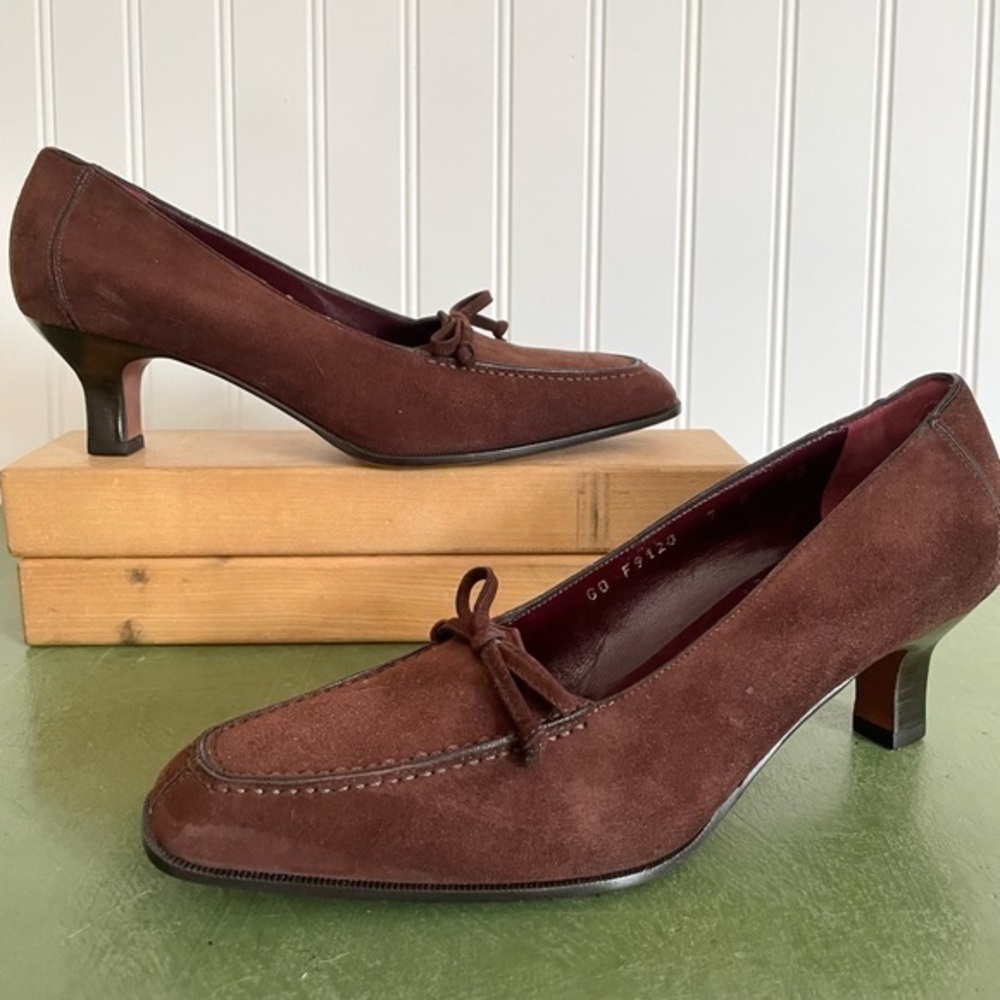 Cole Haan Chocolate Brown Suede Low Heels